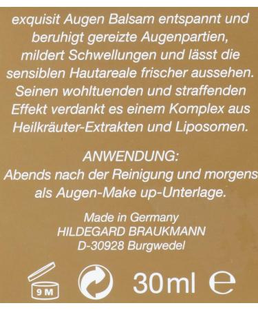 Hildegard Braukmann Exquisit Eye Balm for Women - 30 ml - Nourishing Anti-Aging Eye Cream - International Shipping Available - Buy Online on GoSupps.com