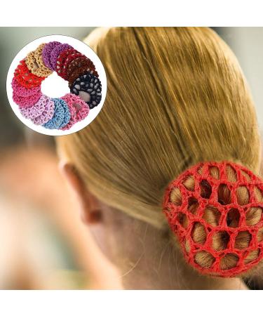 Lurrose 20pcs Colorful Crochet Snood Hair Net Set for Women - Bun Cover Hair Accessories for Ballet, Dance, Skating - Buy Online on GoSupps.com