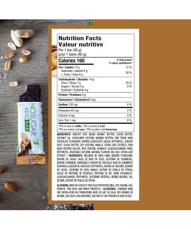 No Sugar Keto Bar Snack - Low Carb No Sugar Keto Snack Food with Keto Friendly Macros (24 x 1.41oz Bars Peanut Butter) Peanut Butter 12 count (Pack of 1) - Buy Online on GoSupps.com