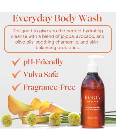 FORIA Everyday Body Wash - Organic, pH-Friendly, Sensitive Skin Safe - 10 Fl Oz Body & Feminine Wash - Buy Online on GoSupps.com