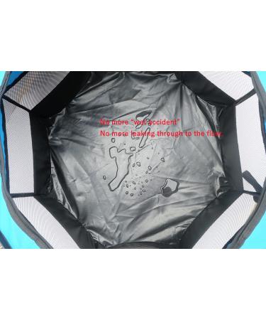 Portable Foldable Pet Playpen with Shade Cover - Blue | Indoor Outdoor Exercise Pen for Small Dogs, Puppies, Cats - Water-Resistant, Removable Cover Included - Buy Online on GoSupps.com