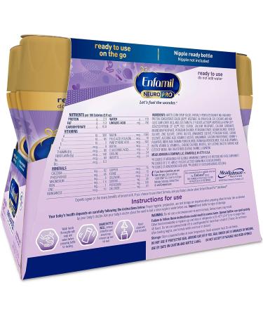 Enfamil NeuroPro Gentlease Baby Formula - 6 Count, 8 Fl Oz Bottles | DHA, Clinically Proven for Fussiness & Gas - Buy Online on GoSupps.com