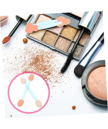 BELLIFFY 100pcs Double Ended Eyeshadow Brush Double-sides Eye Brush Makeup Brush Sponge Brush Makeup Tool Eyeshadow Stick Dual-side Cosmetic Applicator Cosmetic Tool 6.5x1.3cm Blue - Buy Online on GoSupps.com