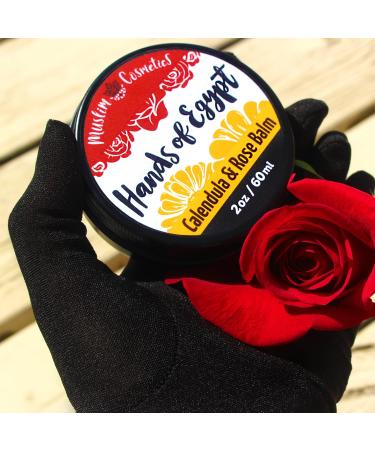 Muslim Cosmetics Organic Calendula Rose Balm | Moisturising hand & body cream | Rose & Frankincense essential oil | Natural || Made in Canada Hands of Egypt 2oz - Buy Online on GoSupps.com