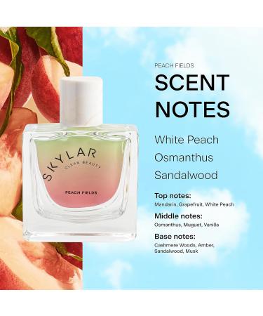 Skylar Peach Fields Eau de Parfum - Hypoallergenic & Clean Perfume for Women & Men Vegan & Safe for Sensitive Skin - Sweet Perfume with Notes of Mandarin Grapefruit White Peach - 50mL /1.7 Fl oz - Buy Online on GoSupps.com