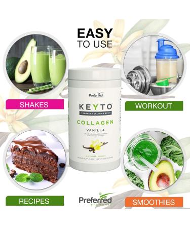 Keto Collagen Protein Powder with MCT Oil Keto and Paleo Friendly Grass Fed and Pasture Raised Hydrolyzed Collagen Peptides Fits Low Carb Diet and Keto Snacks KEYTO Vanilla Flavor - Buy Online on GoSupps.com