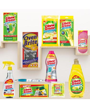 Kitchen Cleaner Bundle | 16pc Elbow Grease & Oven Brite Cleaning Products Set | Cleaning Wipes Drain Unblocker Oven Cleaner Cream Cleaner Antibacterial Spray and more Including Sinta Gifts Pen - Buy Online on GoSupps.com