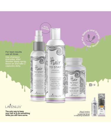 Lavenluv Hair to Stay Shampoo for Hair Growth | Prevents Hair Loss, Boosts Volume | Vitamin B5, Keratin, Dead Sea Minerals, Tea Tree, Hemp & Essential Oils | Men and Women (8oz) - Buy Online on GoSupps.com