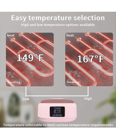 YYNPZQE Paraffin Wax Machine 3500ml Warmer for Hand and Feet Spa Kit - 4 Pack Wax & Tools, Adjustable Temp for Smooth Soft Skin - Pink - Buy Online on GoSupps.com