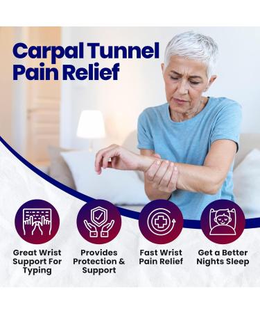 Wrist Brace for Carpal Tunnel Relief - Reversible Hand Splint for Left or Right Hand Support - Forearm Brace with Wrist Compression for Arthritis & Tendonitis - Small/Medium Size - Pack of 1 - Buy Online on GoSupps.com