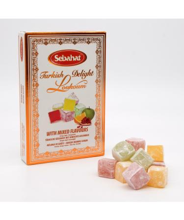 Sebahat Turkish Delight Lokum in Gift Box (Mixed Flavours 200g) 12 Pieces Mixed Flavours 200g