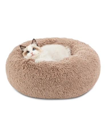 Bedsure Calming Dog Beds for Small Medium Large Dogs - Round Donut Washable Dog Bed Anti-Slip Faux Fur Fluffy Donut Cuddler Anxiety Cat Bed Fits up to 15-100 lbs - Buy Online on GoSupps.com