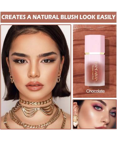 Cream Liquid Blush Soft Cream Blush for Cheeks Matte Creamy Blush Stick Long Lasting Waterproof Face Blushes Natural Blush Makeup-6#Chocolate - Buy Online on GoSupps.com