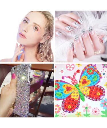 Flat Back AB Crystal Rhinestones Set with Tools - 1440 Pieces for Nail Art, Clothing, Face & Crafts - Buy Online on GoSupps.com
