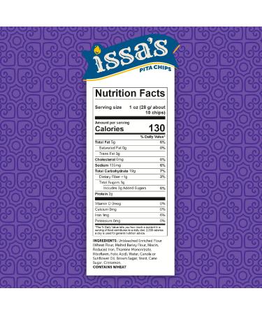 Issa's Lebanese Style Sweet Cinnamon Sugar Pita Chips - 6 Packs of 6oz | Kosher Vegan Crispy Snack | No Preservatives - Buy Online on GoSupps.com
