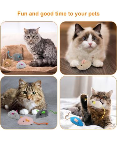 Chef Vinny 9 Pcs Cat Mouse Toys Catnip Cat Toys Chew Toys for Cat Soft Plush Catnip Cat Toys Mice Toys with String Tails Interactive Play for Cat Puppy Kitty Kitten - Buy Online on GoSupps.com