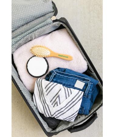 Natural Wooden Bristle Hair Detangler Brush for Purse - Travel Size Detangling Hairbrush for Women, Men & Kids - Wet or Dry Hair - Pocket-Friendly Design - 1 Count - Buy Online on GoSupps.com
