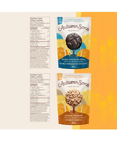 Autumn Sons Baking Co. Gluten Free Cookie Mix. Double Chocolate Chunk & Oatmeal Cinnamon. Vegan Plant Based Baking Mix. Free From 11 Common Allergens. 265g (Pack of 2) - Buy Online on GoSupps.com