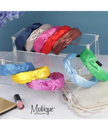 Motique Accessories Satin Twist Turban Headband for Women - Navy - Buy Online on GoSupps.com