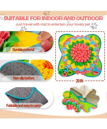 Meilzer Snuffle Mat for Dogs - Interactive Pet Feeding Mat for Small/Medium Breeds - Non-Slip/Durable Dog Puzzle Toy - Encourages Natural Foraging Skills - Pink - Buy Online on GoSupps.com