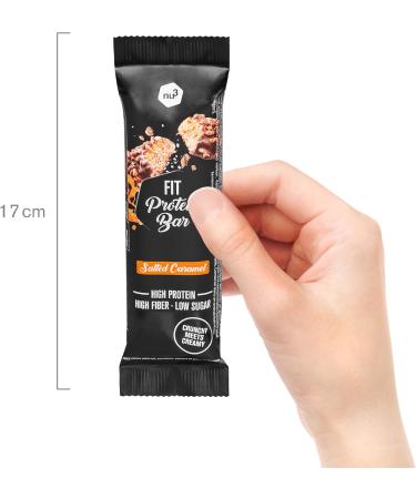  nu3 nu3 Fit Protein Bar Salted Caramel 12 x 55g - high in protein with 18.2g of protein per bar - no palm oil or aspartame - only 2.4g of sugar per bar - with milk protein - Buy Online on GoSupps.com