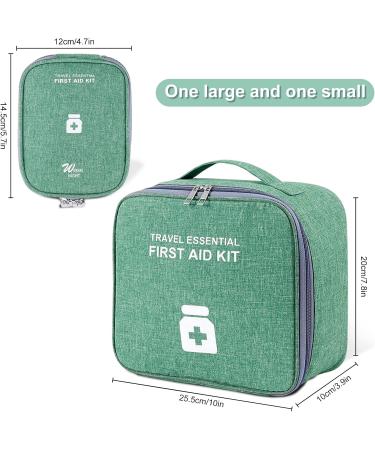 Buy Vavicrap Medication Bag - 2-Piece Portable Waterproof Travel Pharmacy Storage | Large & Small First Aid Bags for Home & Travel in Green - Buy Online on GoSupps.com