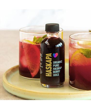 Haskapa Organic Berry Juice Shots - 100% Natural Haskap Berries - Vegan Superfood - 6 x 60ml Glass Bottles - Buy Online on GoSupps.com