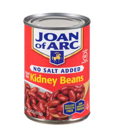 Joan of Arc Beans, Light Red Kidney, No Salt Added, 15.5 Ounce (Pack of 12) Light Red Kidney , No Salt Added 15.5 Ounce (Pack of 12)
