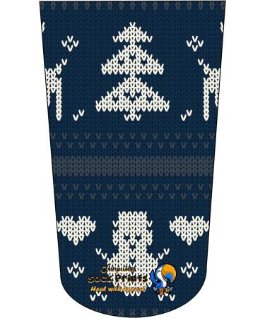Blue Knitted Look Amputee Stump Sock | Tree V1 | 3Ply Design - Buy Online on GoSupps.com