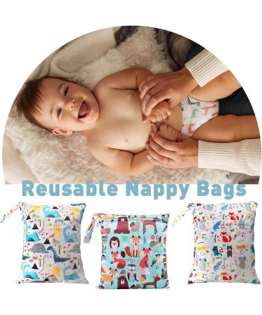 Buy Beyaobn 3-Piece Diaper Bag Set | Reusable Organizer Wetbag with Zipper for Toddler Travel Gym & Beach - Buy Online on GoSupps.com