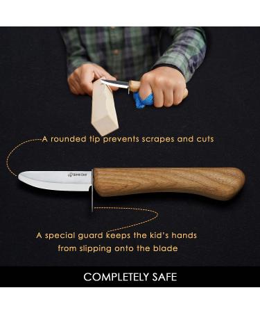 BeaverCraft Whittling Knife for Beginners C1 Kid - Whittling Knife for Kids Safety Carving Knife - Children Whittling Knife for Entry-Level Carvers - Kids-Friendly Woodcarving Tools for Beginners - Buy Online on GoSupps.com