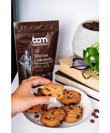 BAM Milk chocolate drops no added sugar patties chips to melt homemade and professional pastry 250g - Buy Online on GoSupps.com