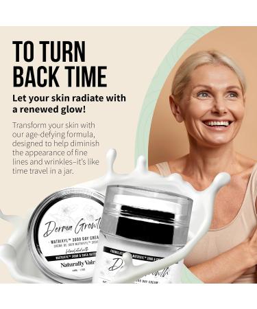 Derma Growth Matrixyl 3000 Facial Day Cream - Handmade Anti-Aging Face Cream for Mature Skin with Natural Ingredients Vitamin E & Shea Butter - 1.5 oz - Buy Online on GoSupps.com