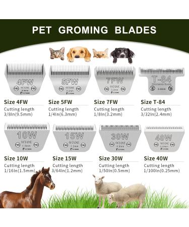 BESTBOMG 30 W Wide Removable Blades for Pet Grooming Compatible with Heiniger/Moser Max45/Andis/Oster A5 Cutting Length 1/50 Inch (0.5 mm) 30W 0.5mm - Buy Online on GoSupps.com