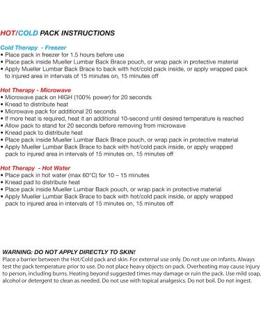 Mueller Lumbar Back Brace with Hot/Cold Pack - Unisex, One Size - Buy Online on GoSupps.com