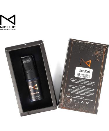 Mellie Microblading M Cosmetic LIQUID Pigment 12ml for Eyebrows - True Black - Medical Grade - Professionals Only - Buy Online on GoSupps.com