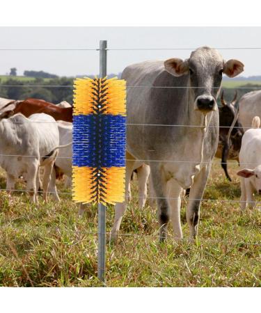 Generic Cattle Scratch Brush - Cow Brush for Itching Relief | Perfect for Cattle Horses Sheep & Pigs - Yellow - Buy Online on GoSupps.com