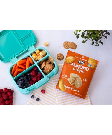 Hippie Snacks Gluten Free Non-GMO Almond Crisps Cheezy Chive 70 Gram Pack of 4 - Buy Online on GoSupps.com
