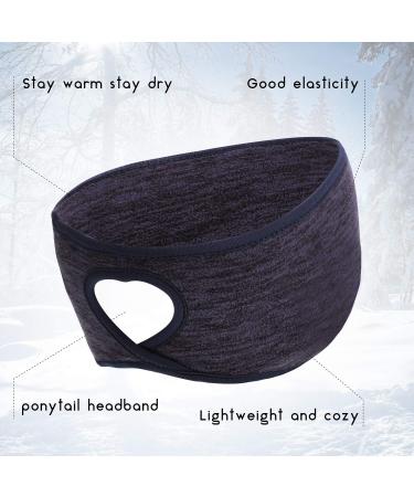 Winter Women's Ponytail Headband Ear Warmer Set - 6 Pack | Moisture-Wicking Sweatband for Running, Yoga, Outdoor Sports - Assorted Colors - Buy Online on GoSupps.com