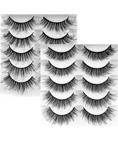 fdsmall False Eyelashes 8D Curl Wispy Long Lashes Fluffy Natural Look False Eyelashes 15 MM Faux Mink Lashes Soft Reusable Eye Lashes 5 Pairs (G5-4) - Buy Online on GoSupps.com