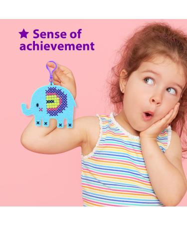 KRAFUN Cross Stitch Kits for Kids - 4 Cute Animal Designs | Unicorn Needlepoint Embroidery Kit for Girls 5-13 - Arts & Crafts Keyrings Ornaments - Buy Online on GoSupps.com