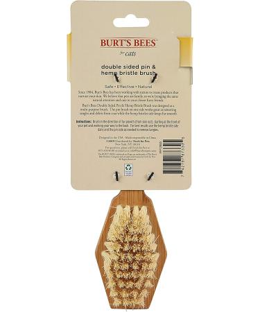 Burt's Bees for Pets Cat Grooming Supplies - Double Sided Cat Brush & Comb for Shedding - Pin & Bristle Brush Combo - Buy Online on GoSupps.com