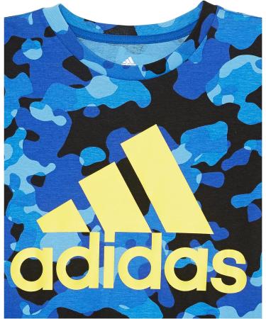adidas Boys' Short Sleeve Allover Camo Logo T-Shirt - Medium, Team Royal Blue - Buy Online on GoSupps.com