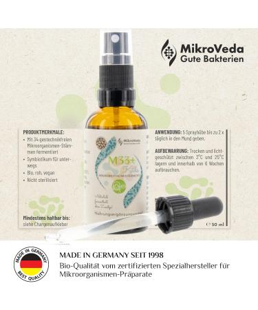Microveda M33 Kids 50ml Bio Microbiotic Oral Spray - 100% Vegan Peppermint Flavor Fermented with Probiotics - Buy Online on GoSupps.com