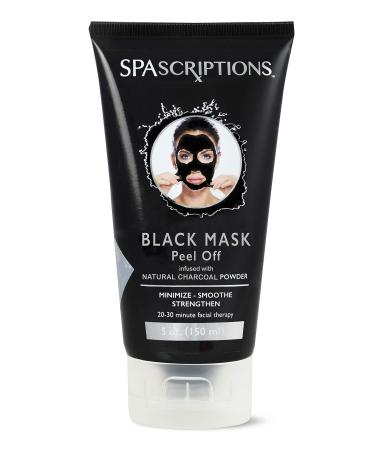 Spascriptions 5 oz 150 ml Black Mask  Blackhead Remover Mask  Blackhead Peel Off Face Mask  Charcoal Face Mask  Blackhead Mask  Deep Cleansing Black Mask  Pore Shrinking Facial Mask for Face & Nose Skin Care