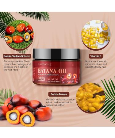 100% Pure Batana Oil for Hair Growth - Unrefined Natural Hair Conditioner for Thick Strong Hair Repairs Damage Reduces Frizz & Split Ends | 4.23oz - Buy Online on GoSupps.com
