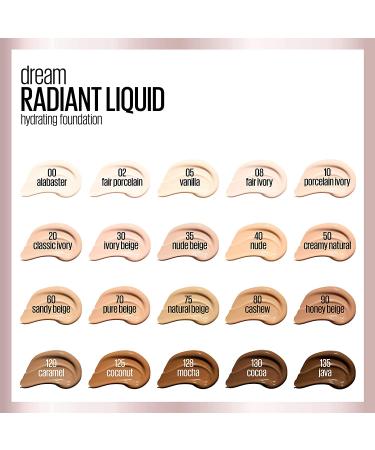 Maybelline Dream Radiant Liquid Makeup - Medium Coverage Hydrating - Nude Beige - 1 Fl. Oz - Buy Online on GoSupps.com