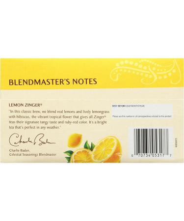 Celestial | Lemon Zinger Tea | 6 x 20 Bags - Buy Online on GoSupps.com