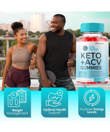 Keto Genesis ACV Gummies - Advanced Weight Loss Supplement | Ketogenic Rapid Ketosis | Apple Cider Vinegar & Folate - Made in USA 60 Count - Buy Online on GoSupps.com