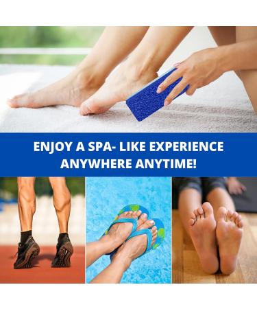 Love Natural Pumice Stone for Feet - 2-in-1 Exfoliating Scrubber for Dead Skin & Callus Removal - Professional Foot Care Rock (Blue - Buy Online on GoSupps.com
